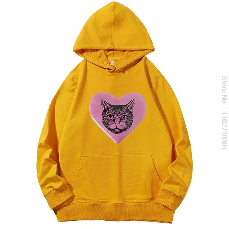 Pussy Lover Funny Cat Lover Unisex Classics Graphic Hooded Sweatshirts Fashion Sweatshirt Woman Essentials Hoodie Women Sweater