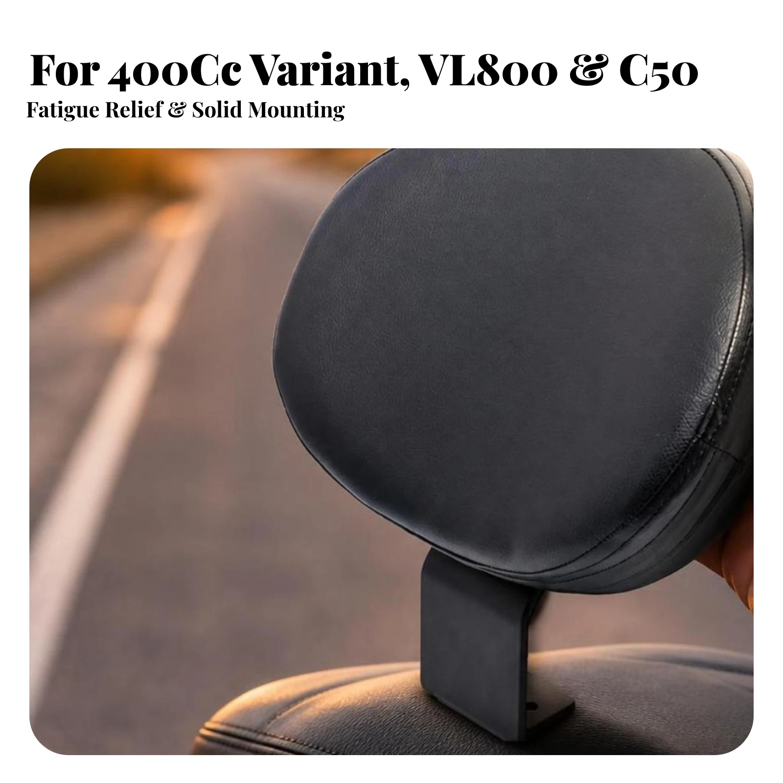 Motorcycle Backrest with Bracket Contoured Padded Passenger Backrest Sissy Bar Heavy Duty Easy to Clean for Commuters