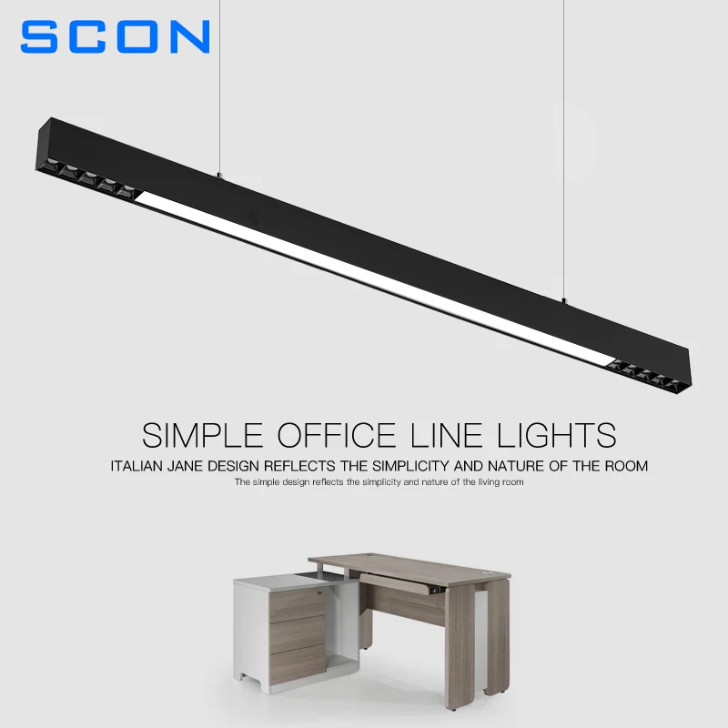 SCON 120cm surface mounted LED line light bar creative linear  long strip office  corridor lamp ceiling & hanging line lamp