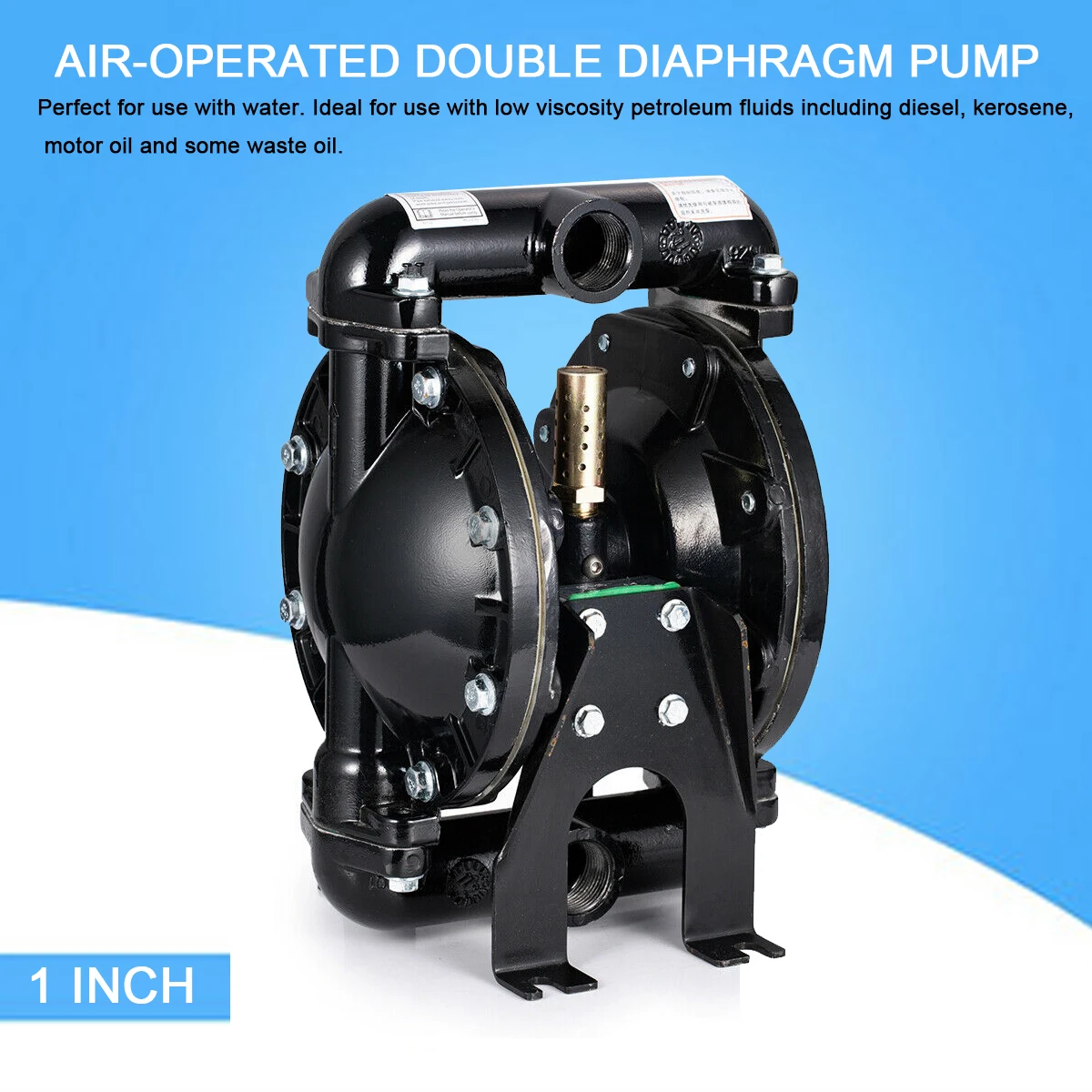 35GPM تعمل بالهواء المضغوط مضخة مزدوجة الحجاب الحاجز QBY3-25APP الألومنيوم Luft Betriebene مضخة مع 1 "مدخل ومخرج