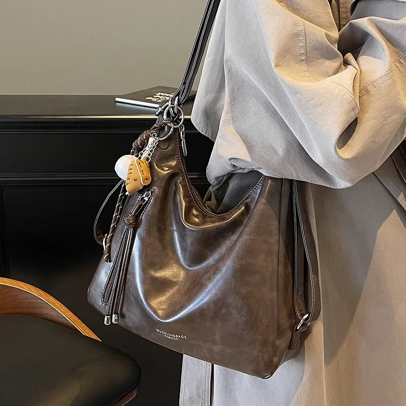 Fashionable Design Tote Bag New Retro Shoulder Bag Casual Large-capacity Crossbody Bags Light Luxury High-end Women's Bags