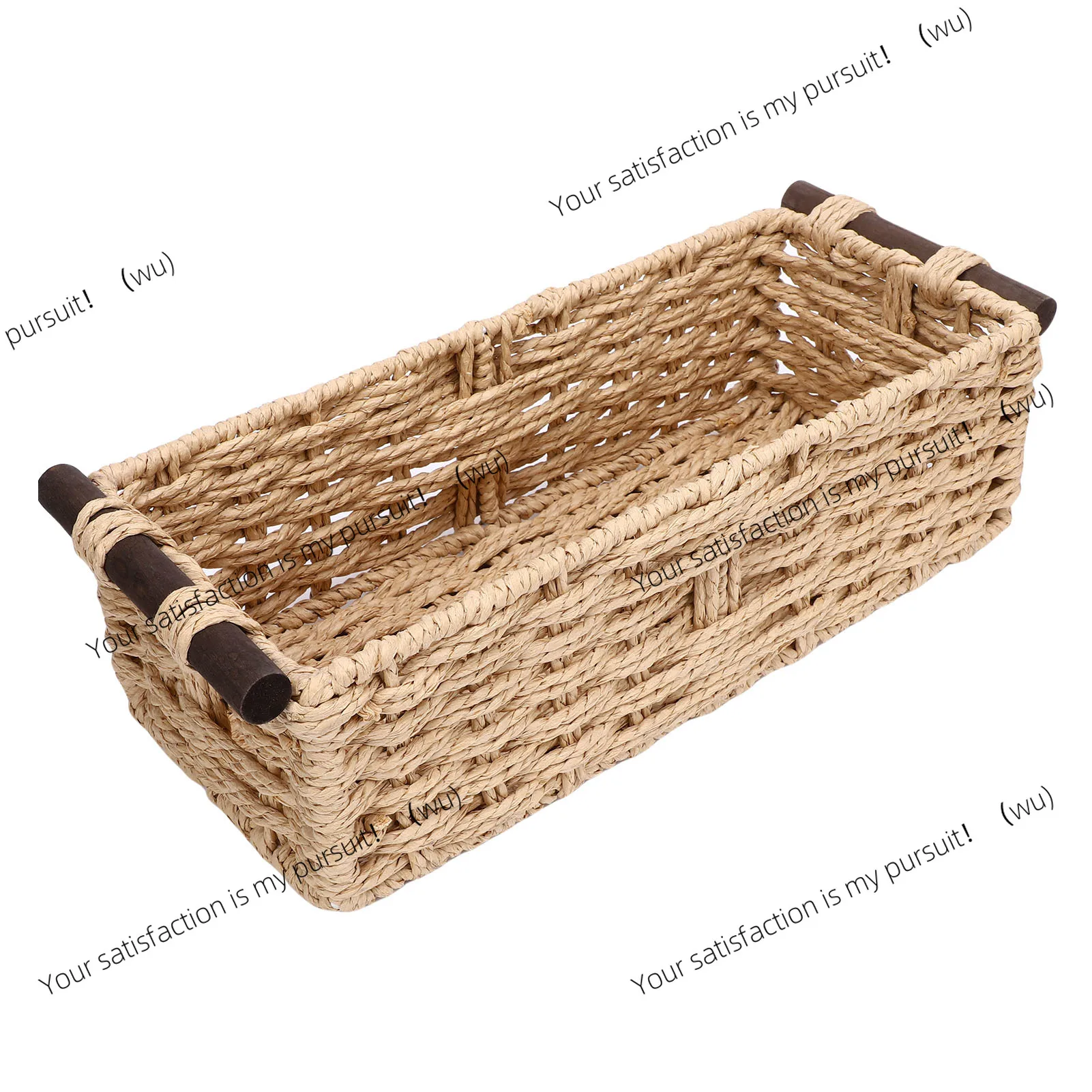Toilet Paper Storage Basket Handwoven Paper Rope Decorative Storage Bin 35x15x10cm for Bathroom Livingroom Shelves Countertop