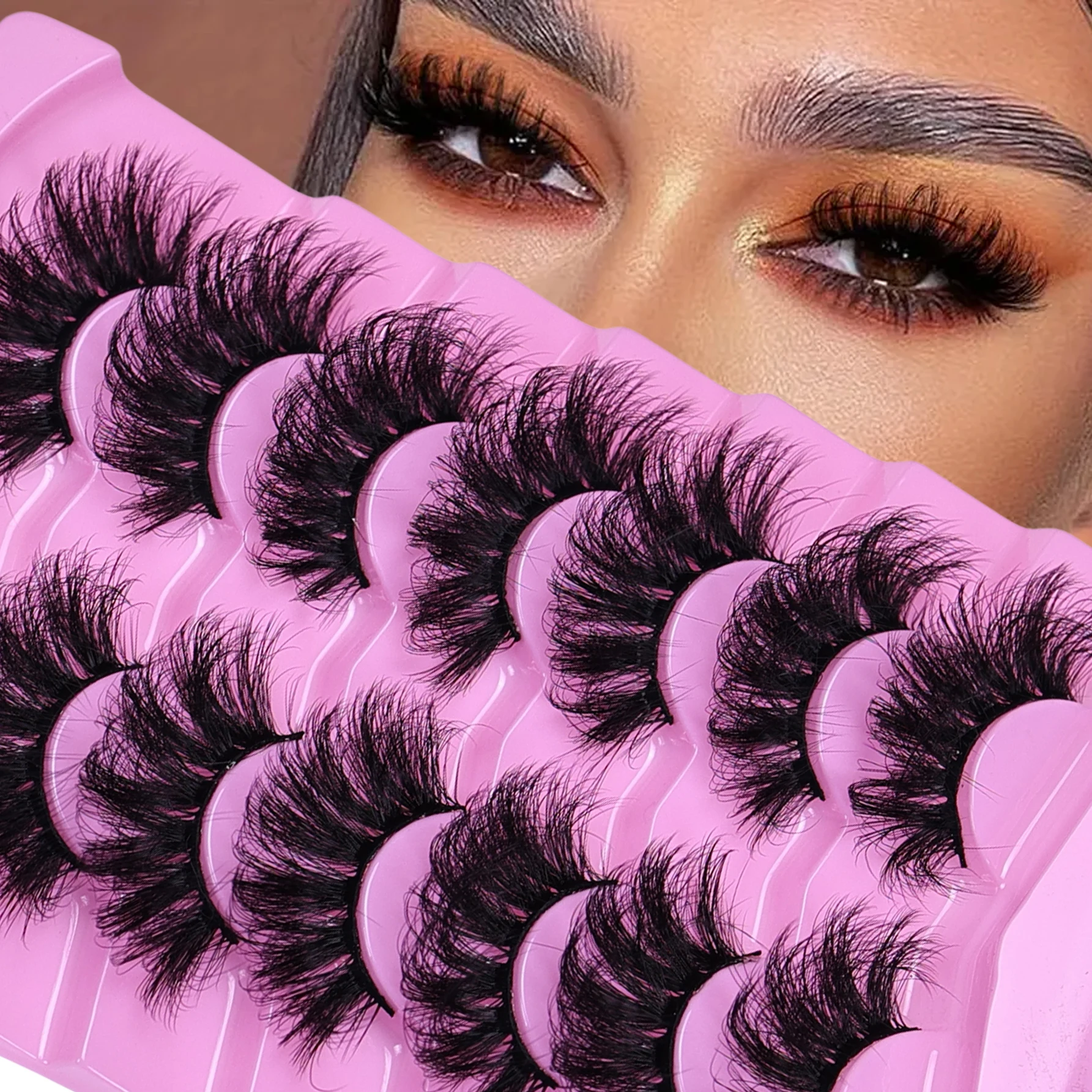 7 أزواج رقيق رموش اصطناعية الرموش سميكة طويلة الرموش الصناعية طويلة الأمد رموش تكثيف دراماتيكية تمديد