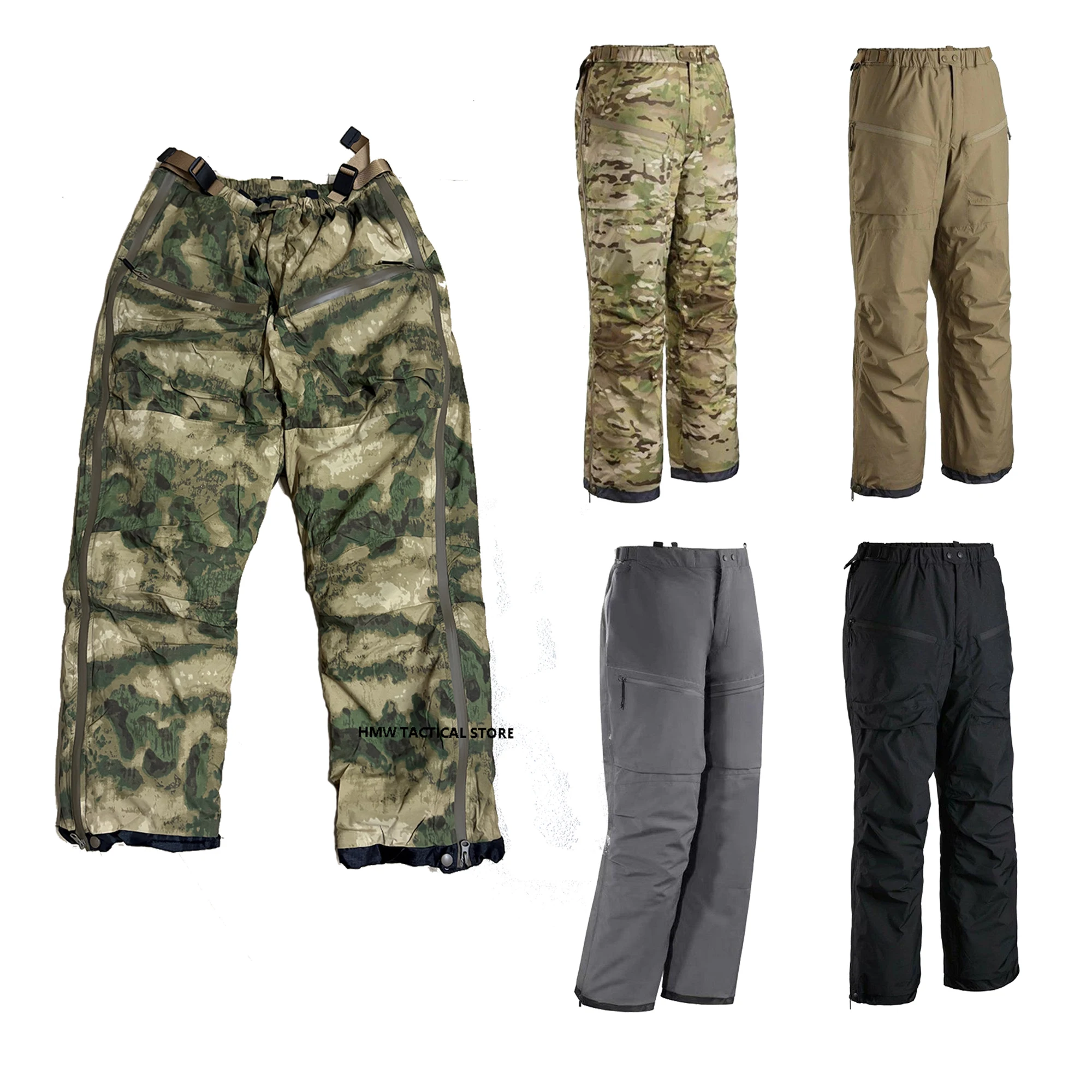 LEA Outdoor Sports Hunting Skiing Men's Pants Camouflage Cotton Pants Fully Open Pants Thick Waterproof Winter Zipper