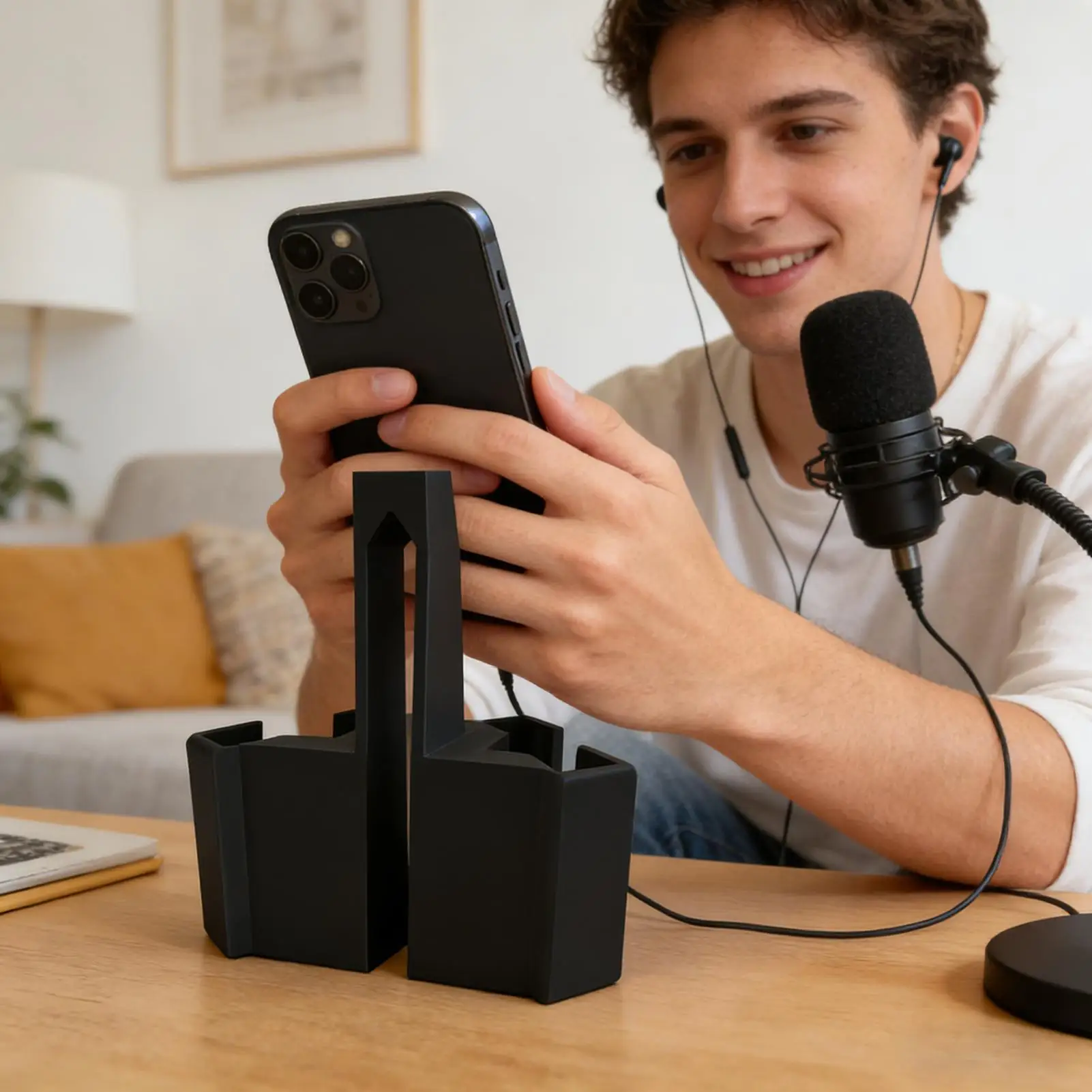 

Phone Holder Portable Adjustable Clip On Rack 3D Printed Foldable Tennis Phone Mount for Outdoor Training Practice Pickleball