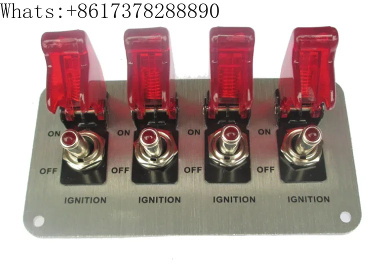 4 sets of off-road vehicle yacht universal modification switches, combined ceiling light, LED fog light toggle switch 12V 20A