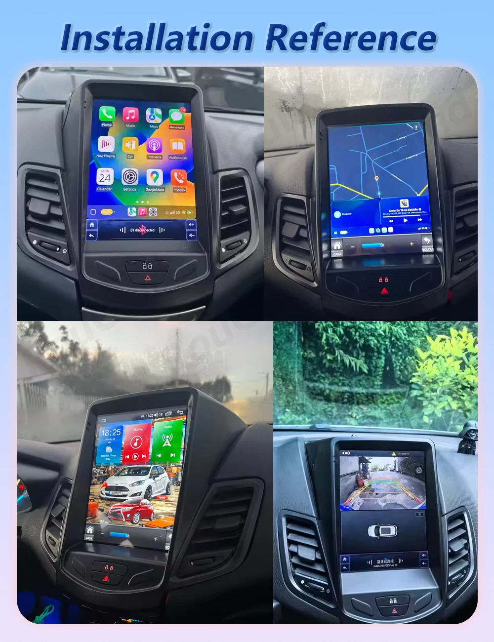 Android 16 Car Radio For Ford Fiesta MK7 2008 2009 2010 2011- 2019 Head Unit Multimedia Player Car Stereo GPS Navigation 5G Wifi