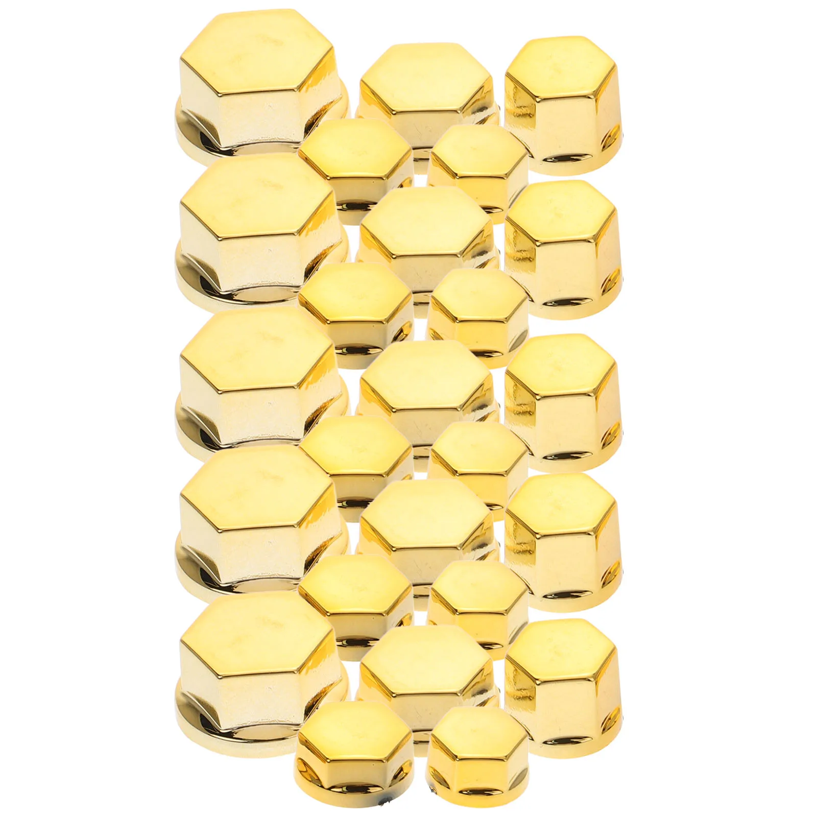 

30pcs Engine Nut Covers Motorcycle Bolt Cap Screw Head Toppers Golden Aluminum Hardware Decor Protective Easy Match Sizes