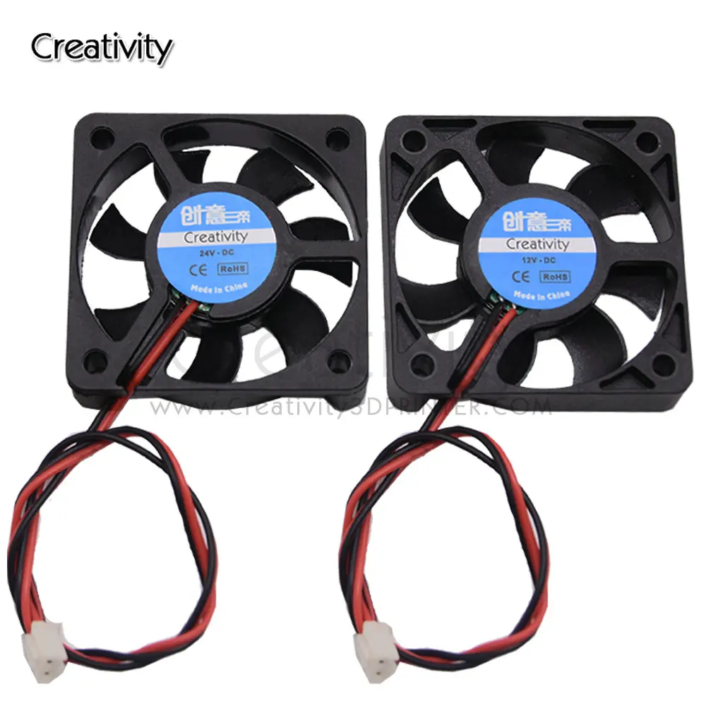 Creativity 3D Printer Cooling Fan 4010/5010 MM With 2 Pin XH 2.54 Cable Cooler DC 12V 24V  Cooling Fan