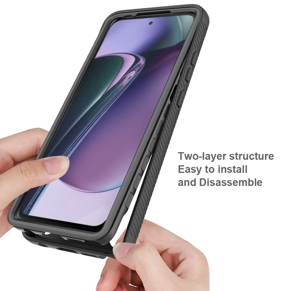 Case For Motorola G Stylus 5G 2024 / Moto G Stylus 5G 2023 Funda Capa Transparent TPU/PC Phone Cover Bumper Frame + Clear Shell