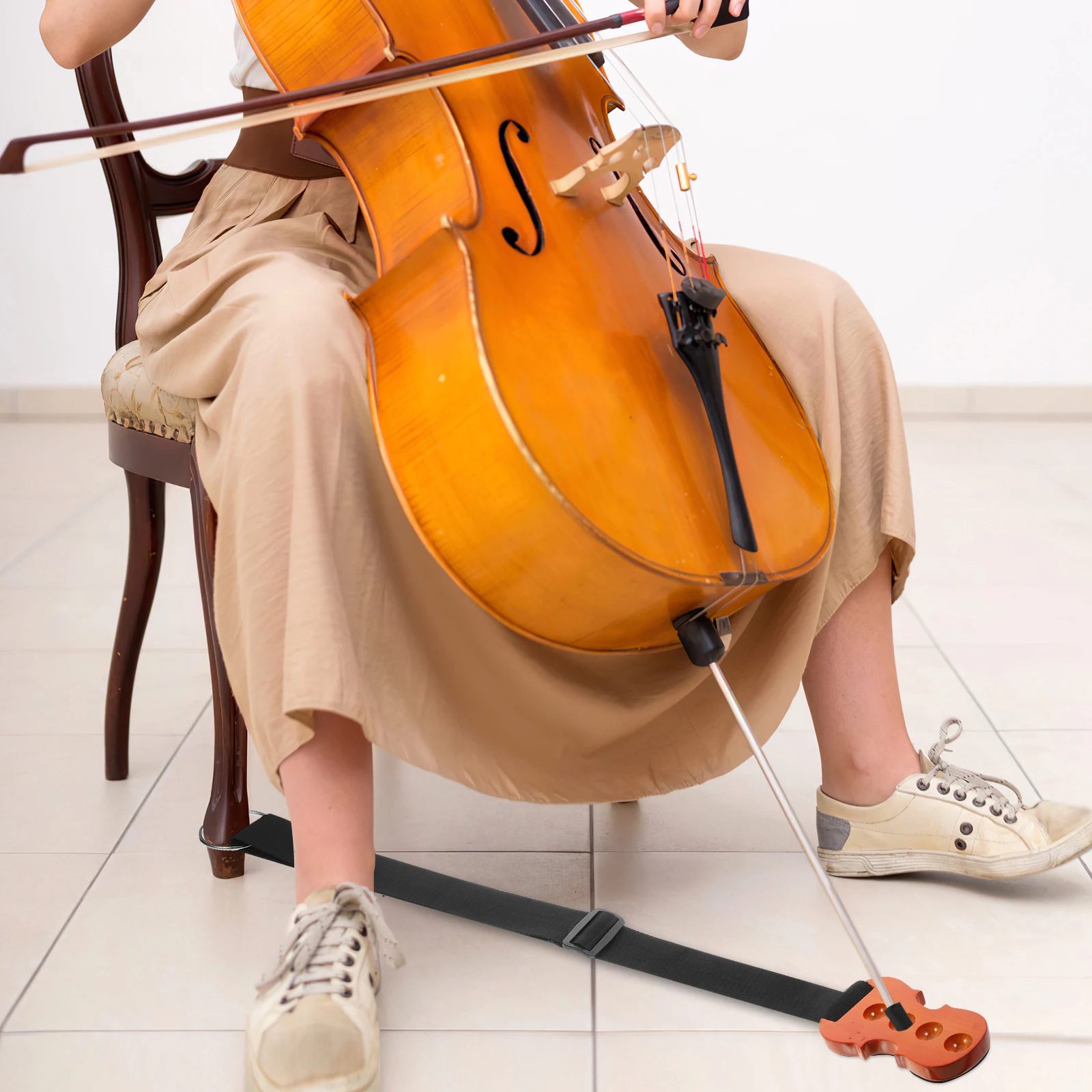 

1pcs Cello Anti-slip Pad Adjustable Nylon Endpin Anchor Solid Wood Non-slip Mat for Musical Instrument Antiskid Stopper