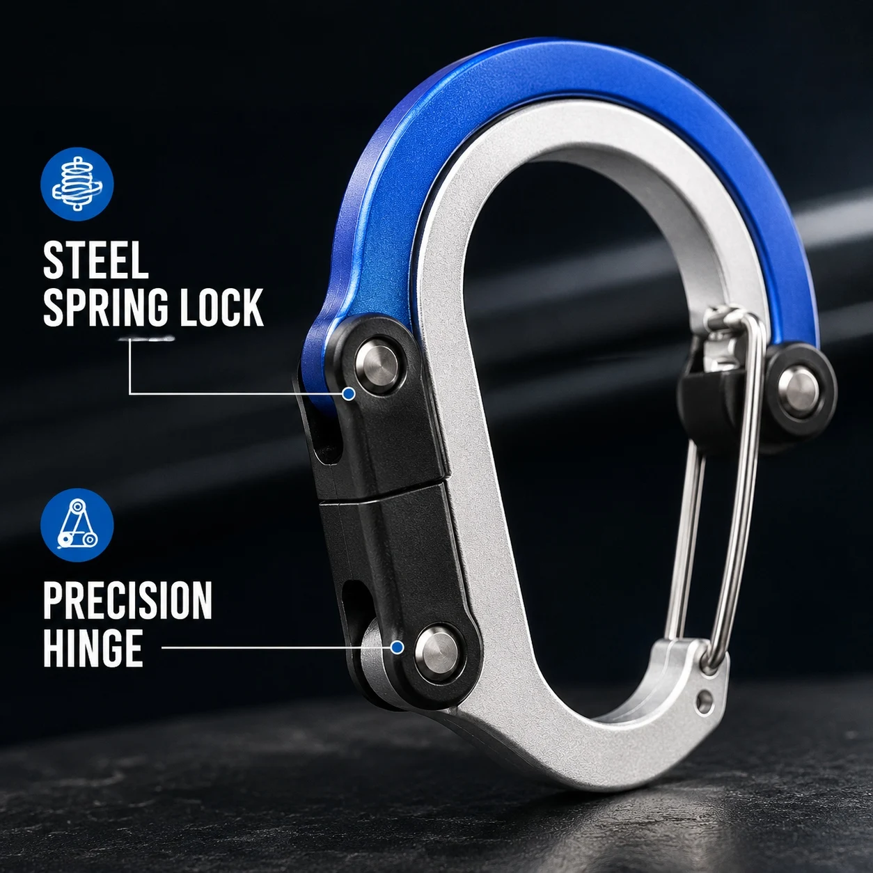 TRALOW Karabiner-Ausrüstungsclip und Haken zum Aufhängen von robusten Artikeln, Camping-Rucksäcken, Koffern, Kajaks, Fahrrädern im Freien – Detail 3