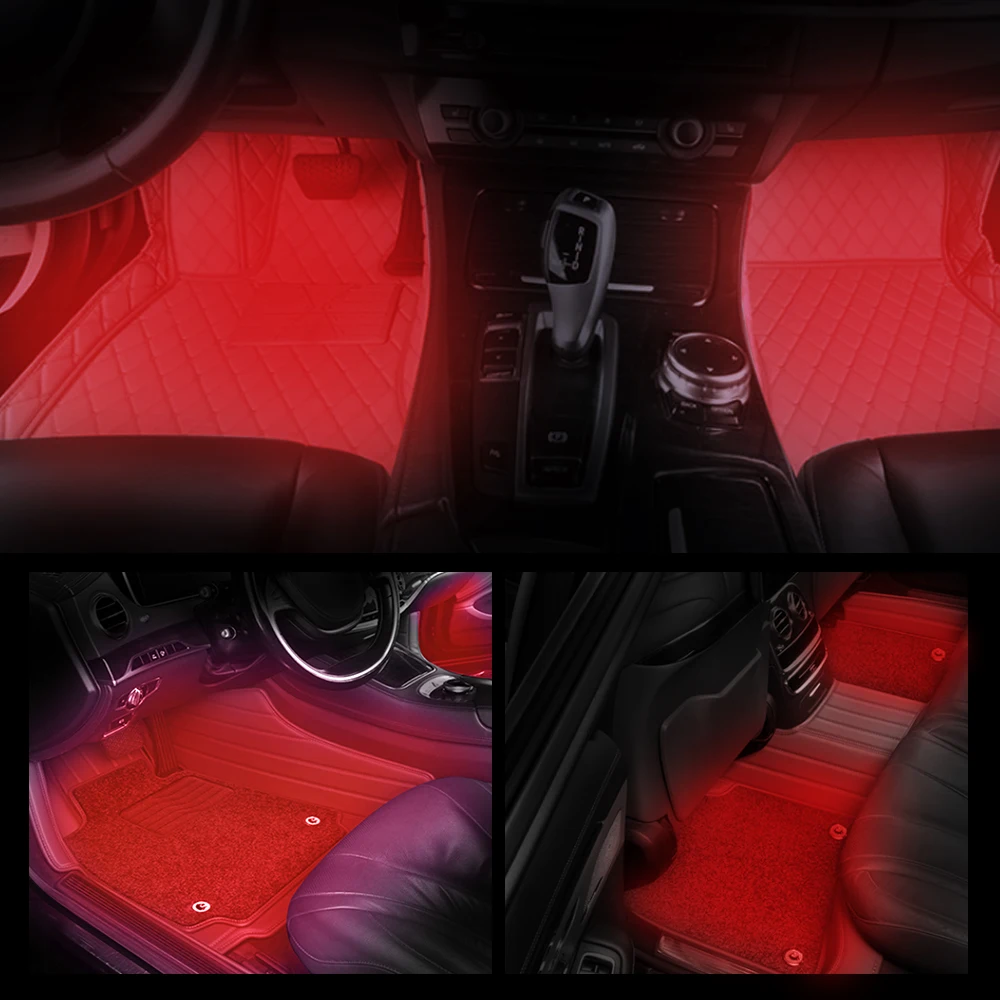 Atmosphere Lamp LED Car Foot Light Ambient Lamp 24/36/48/72 LED Auto Decoration Remote/Voice Control view 3