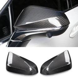 2Pcs Rearview Side Mirror Covers Cap For Lexus NX 250 350h 450h 2022 Right Hand Drive RHD Carbon Fiber Gloss Black White