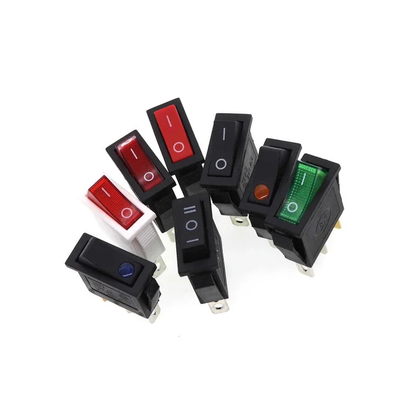 1Pcs KCD3 3 Pins Rocker Switch 16A 250V/20A 125V AC On-Off/On-Off-On 2 Position Illuminated Electrical Power Switch