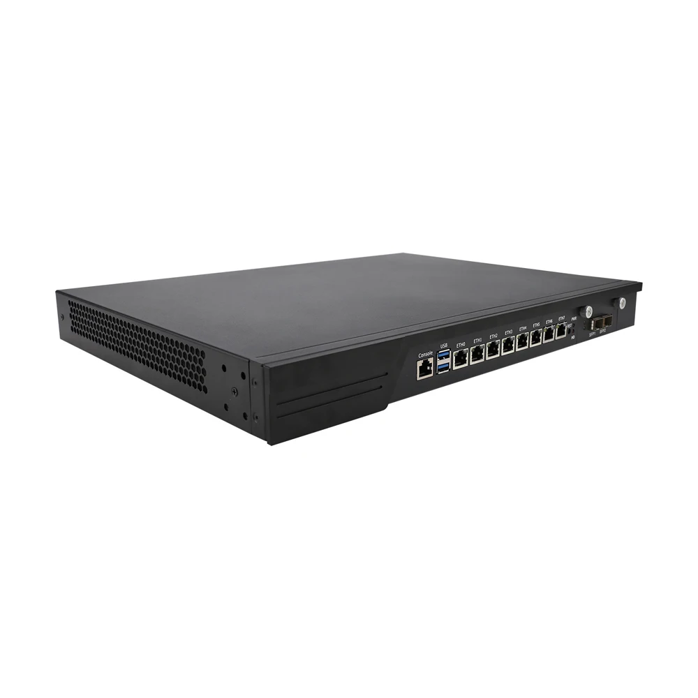 Dispositivo Firewall VPN 1U, HUNSN RJ10,Intel Core I3 / I5 /I7, red Rackmount,AES-NI, 8 x I211 LAN,2 x SFP + 10Gbe 82599ES