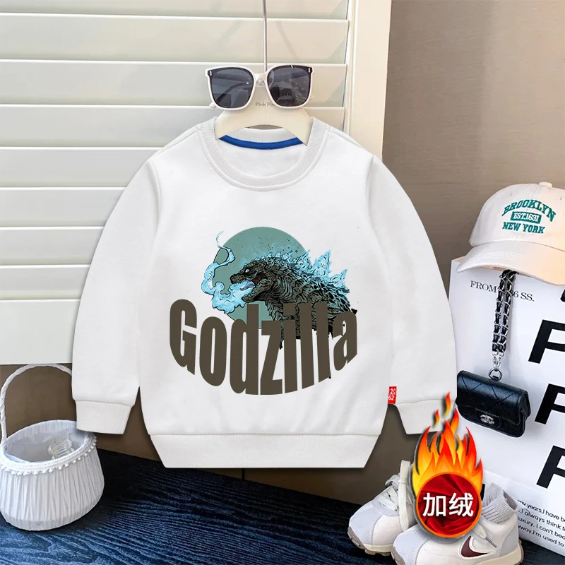Godzillas Sweatshirt Round Neck Sportwear Outdoor Activity Children Clothing Fashion Thin Boy Birthday Clothes Cute Pullover Top - view 5