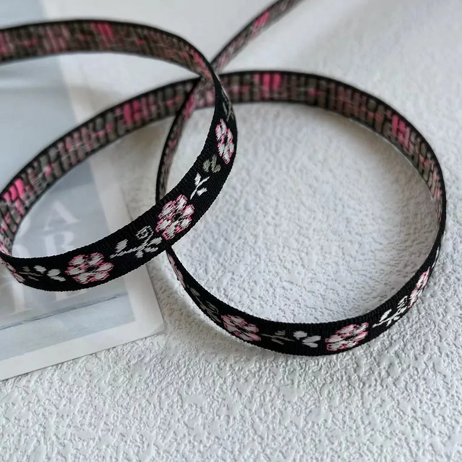 20 Yards/lot Ethnic Style Webbing Woven Jacquard Ribbon Flowers For Garment Accessories LS-2271 Width 1-1.5 CM