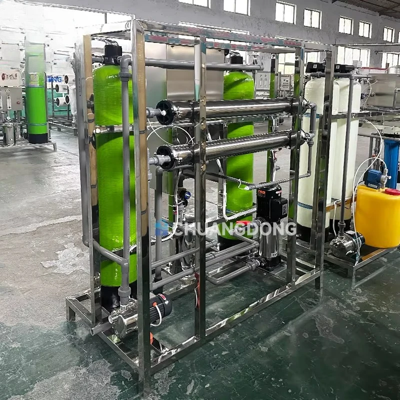 نظام تنقية معالجة المياه بالضغط الأسموزي 250/500 لتر/ساعة صناعية RO عكسية