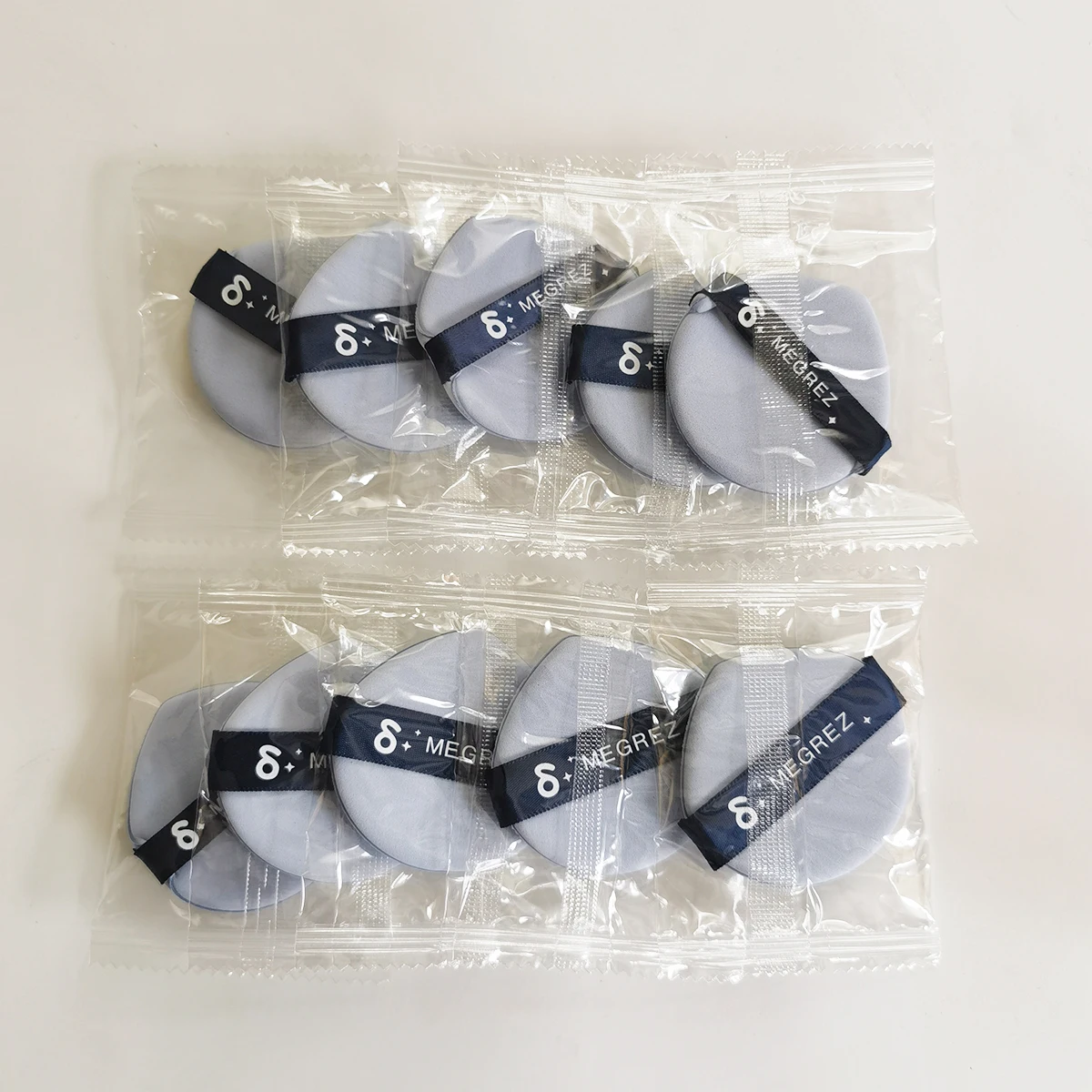 10pcs Blue Teardrops Dry Dual-Use Foundation Dry Powder Puff Soft Skin-Friendly Does Not Eat Powder Wholesale Women's Makeup
