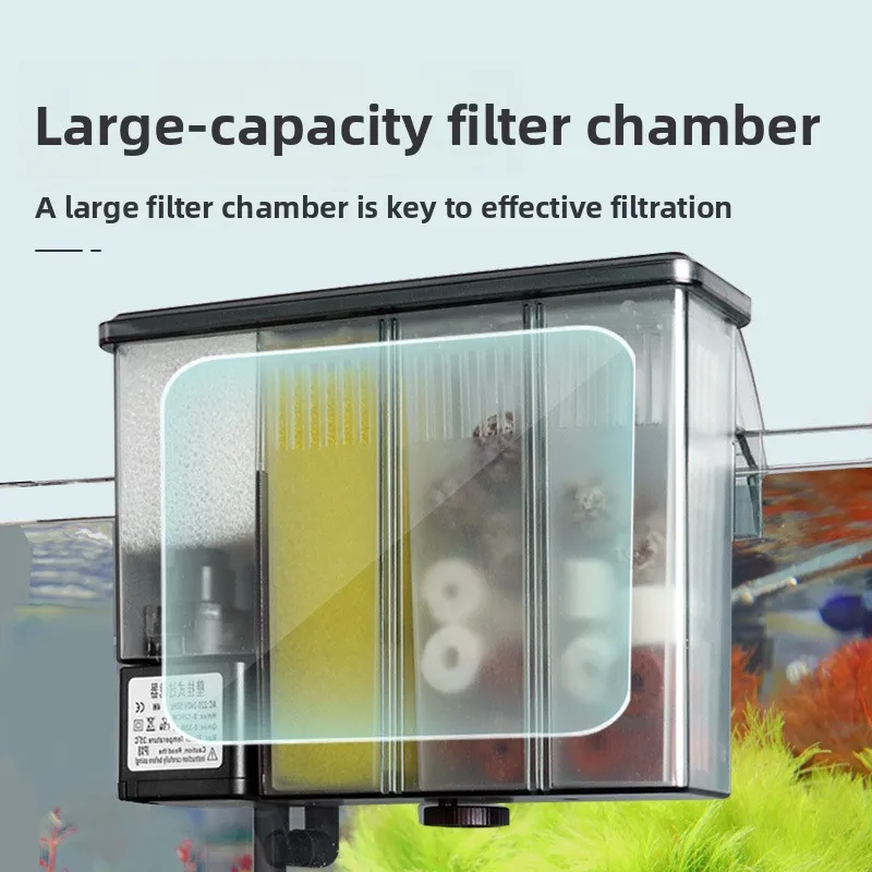 3-in-1 Modular Detachable Aquarium Hang on Back Waterfall Filter External Circulation System for Fish Tank