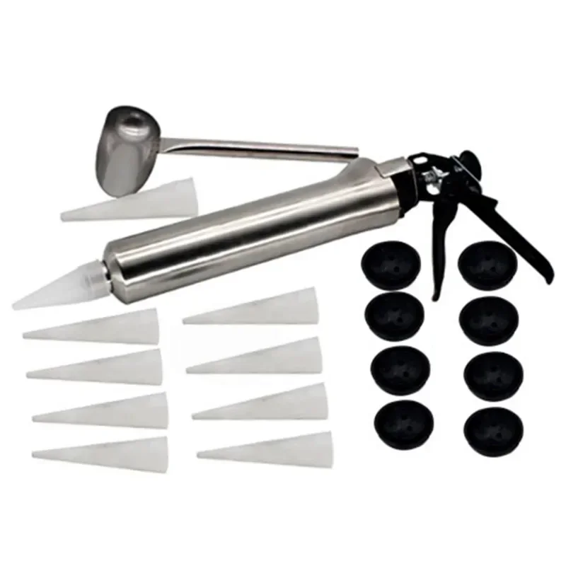 

Stainless Steel Caulking Gun Tool Tile Caulking Gun Cultural Cement Grouting Tool External Wall Caulking Glue Gun Sealant Cement