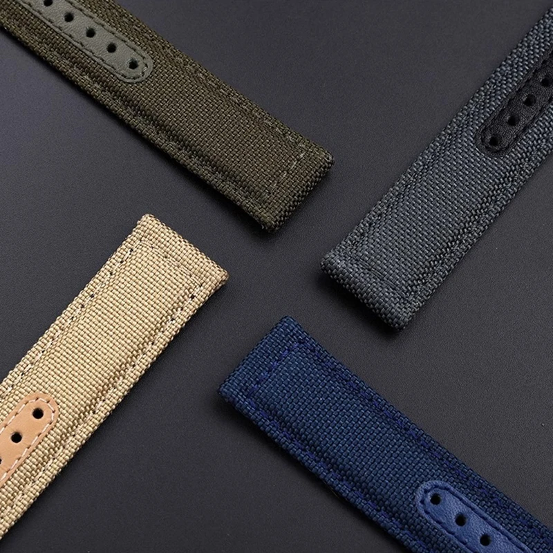 For Citizen FF Series Pilot CA4500/4503/4505 Nylon Canvas Watch Band IWC Mark 18 Strap Hamilton Kaki Field Belt 20mm 21mm 22mm