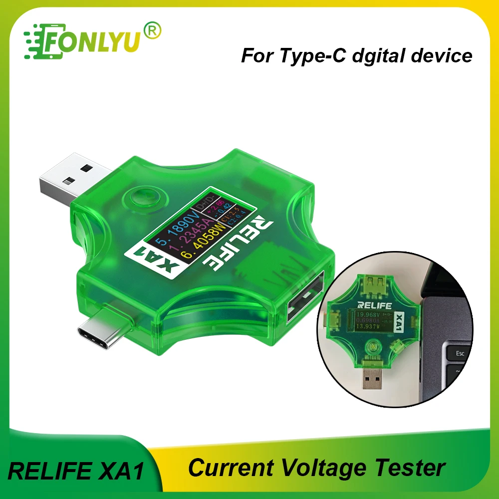 RELIFE XA1 Current and Voltage Multifunctional Tester for Chargers Data Cables Mobile Phone Support Fast Charging Protocols