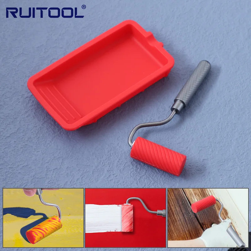 

1-7/8" Glue Roller with Aluminum Handle and Tray for Arts Crafts Woodworking - Projects Adhesive Coating Tool