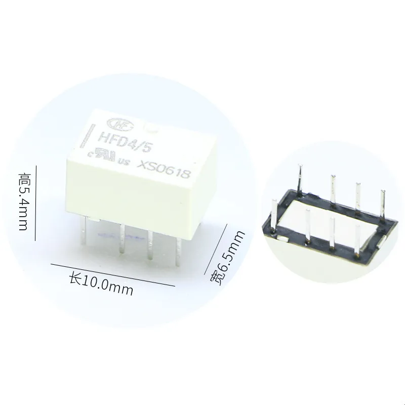 10Pcs Signal Relay HFD4/5 HFD4/12 HFD4/24 HFD4/3/5/12/24 3V 5V 12V 24V 2A 8PIN Two sets of conversion DIP8