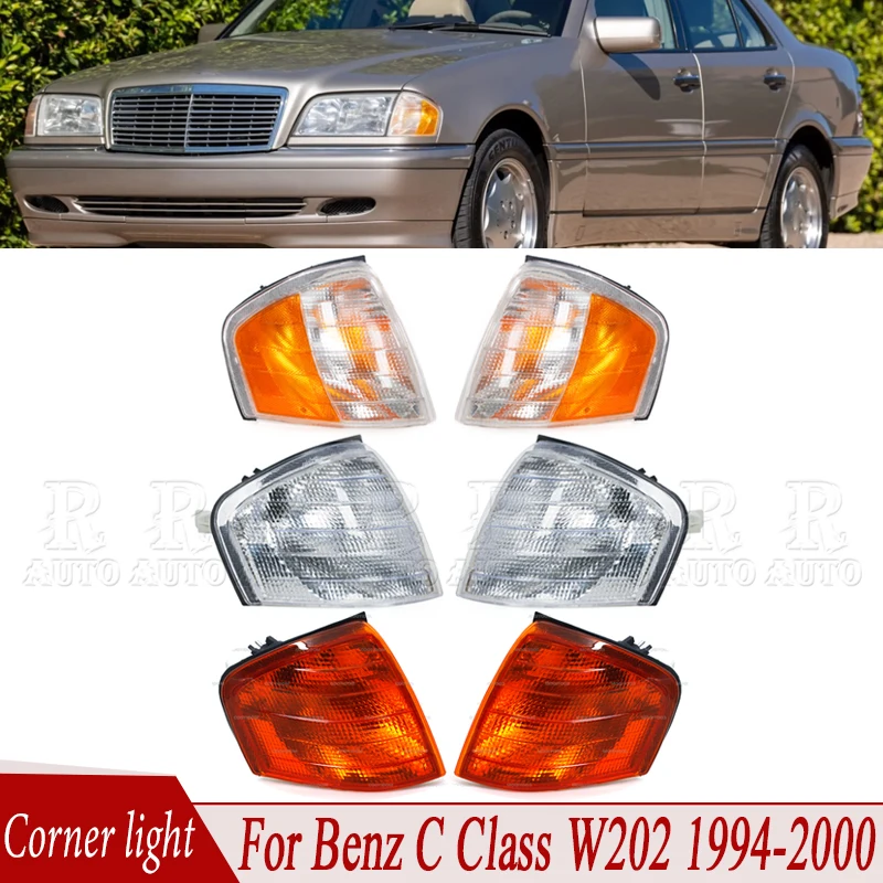 

Для Benz C Class W202 C230 C280 1994 1995 1996-2000 Автомобильный передний бампер, указатель поворота, угловая крышка 2028261143 2028261243