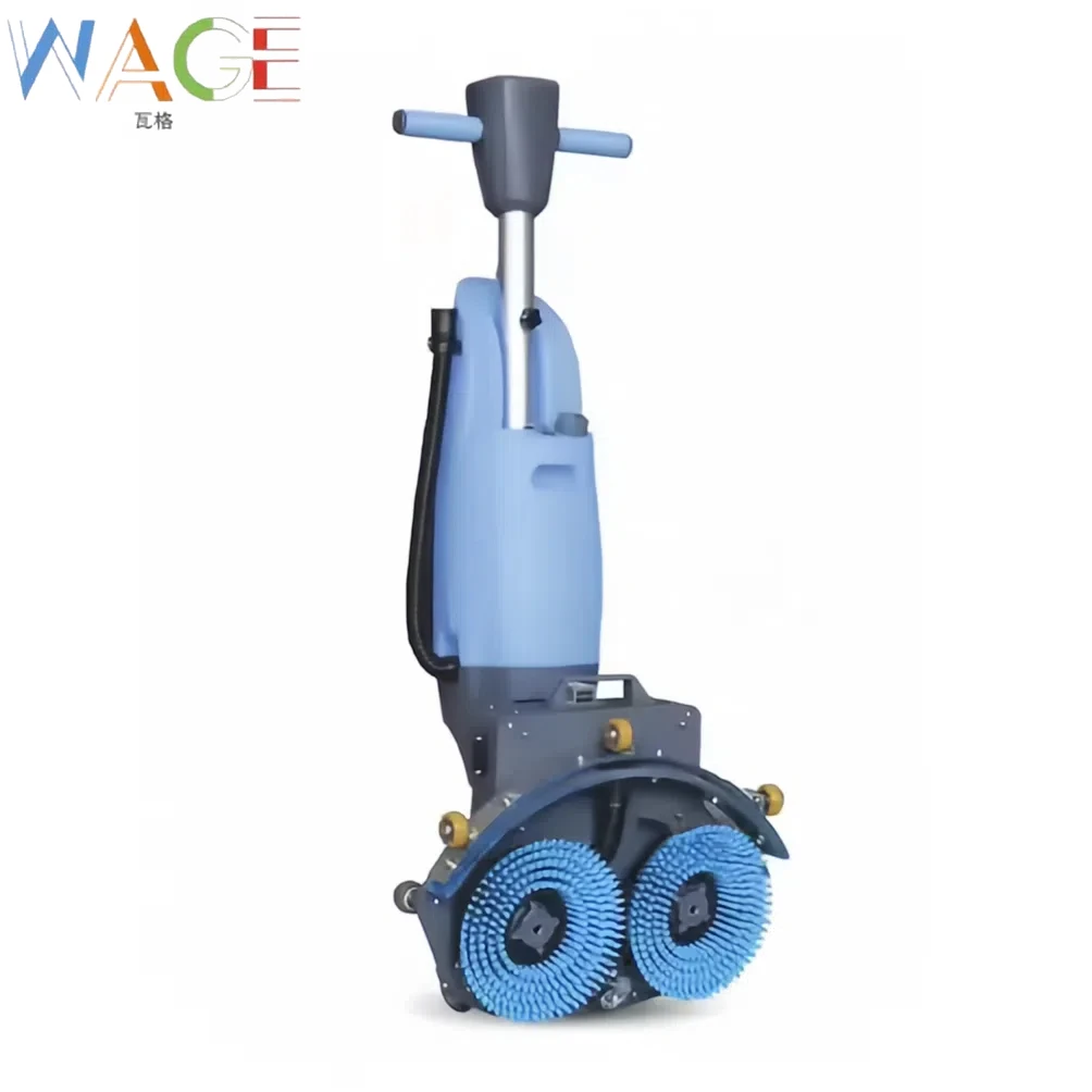 Pequeña micro eléctrica automática fregadora de suelo fregona máquina de limpieza azulejos de plástico suelo epoxi funciona con pilas