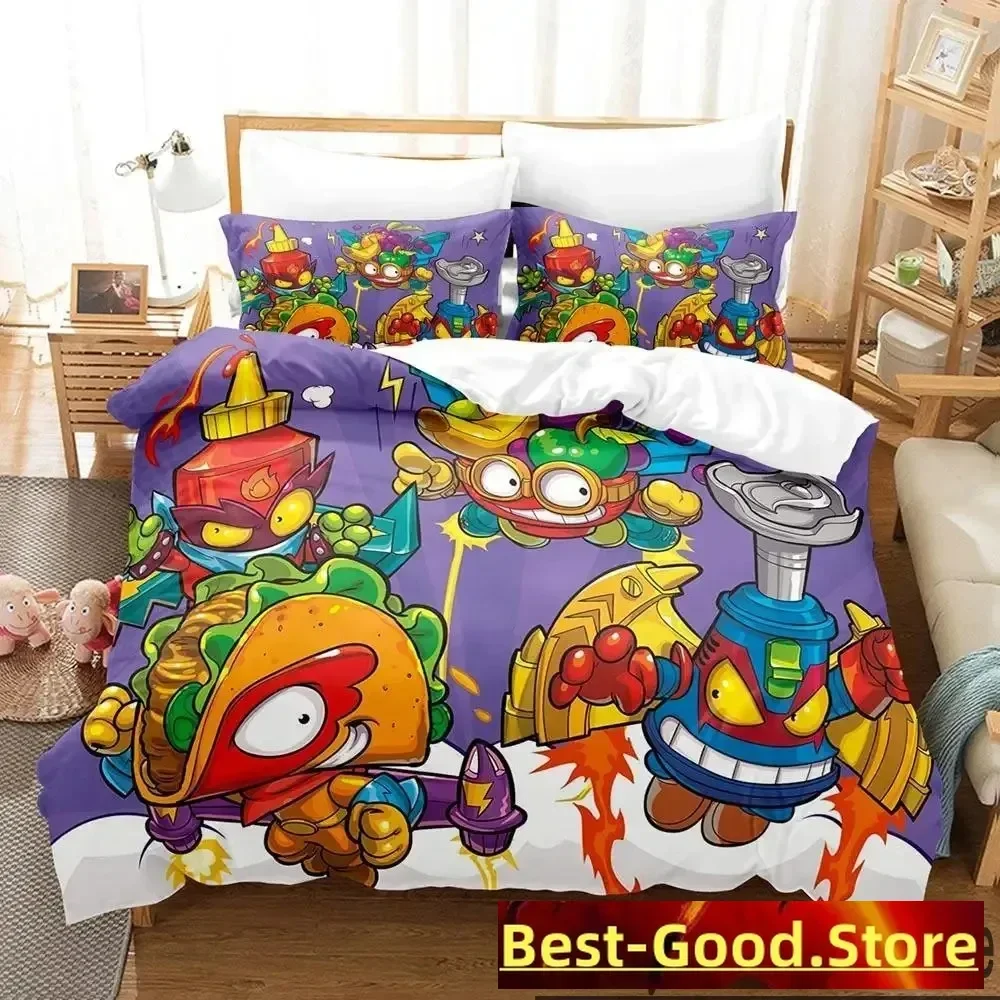 

3D Print Super Zings Bedding Set Boys Girls Twin Queen King Size Duvet Cover Pillowcase Bed boys Adult Home Textileextile