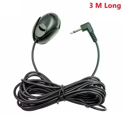 Micrófono de Audio para coche de 3m de largo, micrófono con cable adhesivo externo para Radio de coche, reproductor MP3, navegador GPS, tipo pasta, enchufes de loto SM de 3,5mm