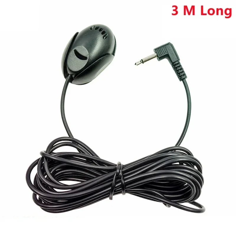 3m Long Car Microphone Audio External Stickable Wired Mic for Car Radio MP3 Player GPS Navigator Paste Type 3.5mm SM Lotus Plugs