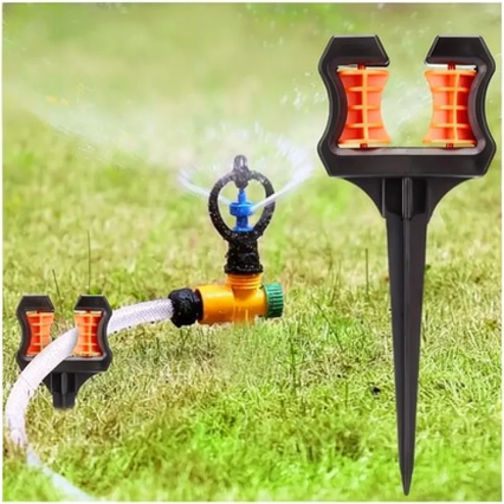 Garden Hose Guide Stake Roller Track Lawn Irrigation Tool Watering Equipment Plant Protector Pipe Holder Device