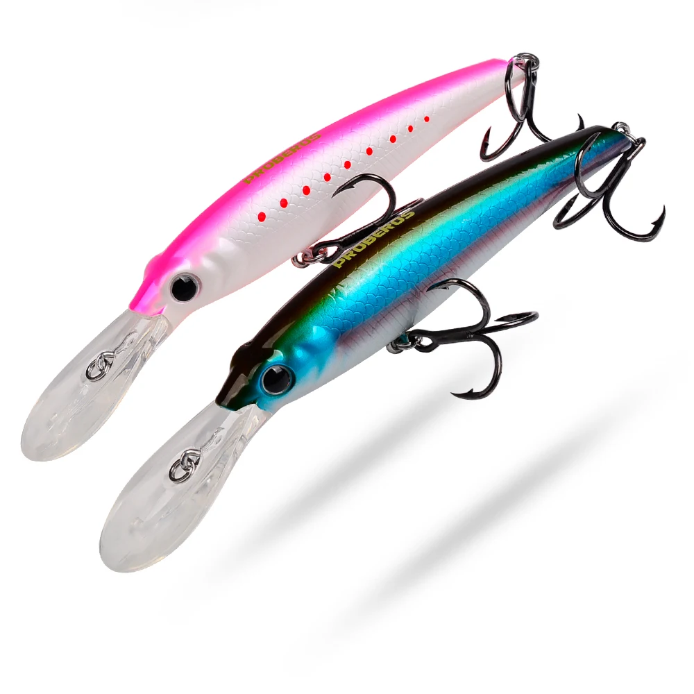 PROBEROS 1 Stück 19 cm 53 g großer Minnow-Köder, zum Angeln mit mehreren Arten, Laser-Kunstköder, Salzwasser-Langwurf-Trolling-Wobbler – Detail 8
