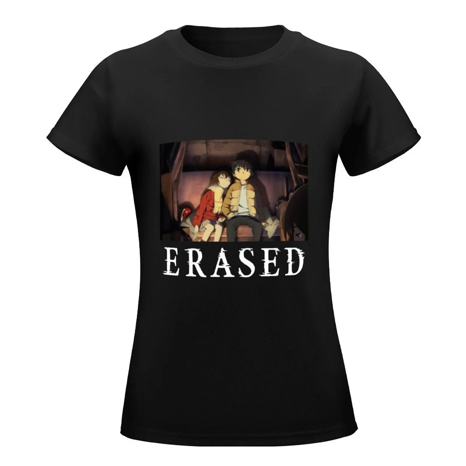 Erased Classic Anime Graphic Design T-Shirt aesthetic clothes summer clothes cute tops shirts graphic tees tshirts woman