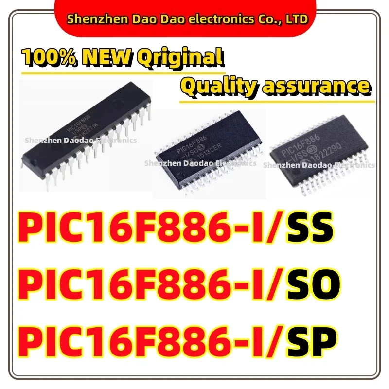 PIC16F886-I/SS PIC16F886-I SO PIC16F886-I SP PIC16F886 DIP-28 SSOP-28 SOP-28 IC Chip