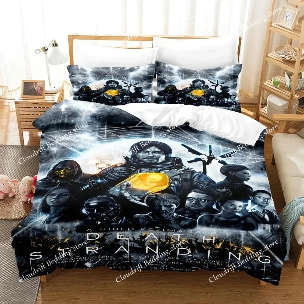 3D Print Death Stranding Bedding Set Duvet Cover Bed Set Quilt Cover Pillowcase Comforter king Queen Size Boys Adult Bedding Set