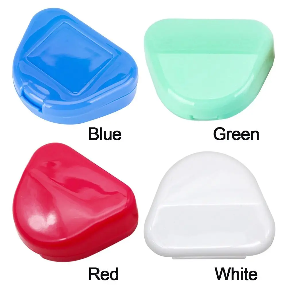 Portable Denture Tray Box Dental Orthodontic Braces Retainer Case  Dental Denture Box False Teeth Protective Case