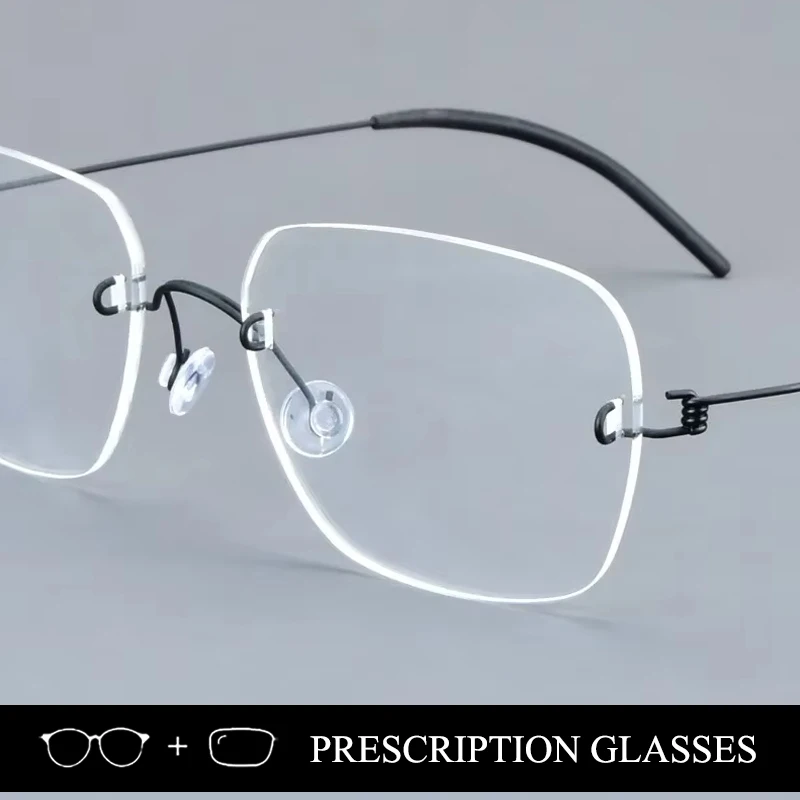 

Square Frameless Optical Glasses 2487 Spectacles Men Rimless Prescription Eyeglasses Screwless No Rim Ultralight Women Eyewear