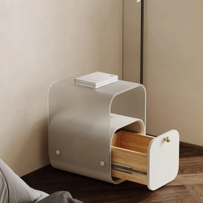 

ins style designer ultra-narrow bedside table simple modern acrylic small storage