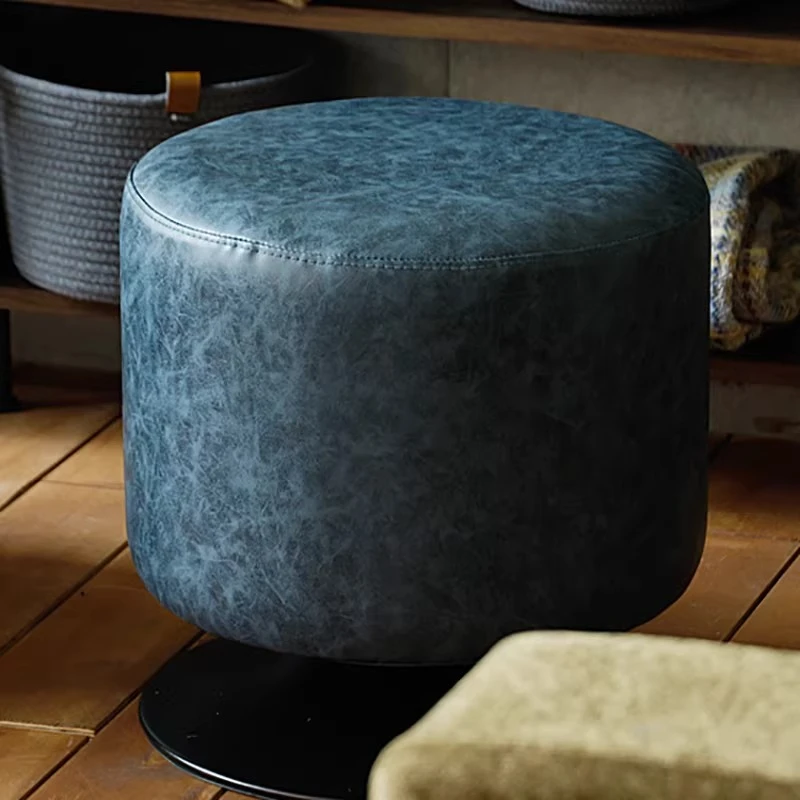 Round Spinning Makeup Stool Kids Nordic Luxury Foot Rest Makeup Stool Shoe Changing Entrance Minimalistisch Room Furniture