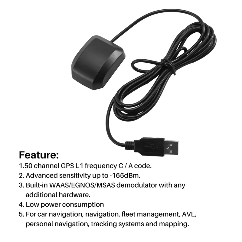 #46C tackle,VK-162 Notebook Usb GPS Navigation Module Support,black