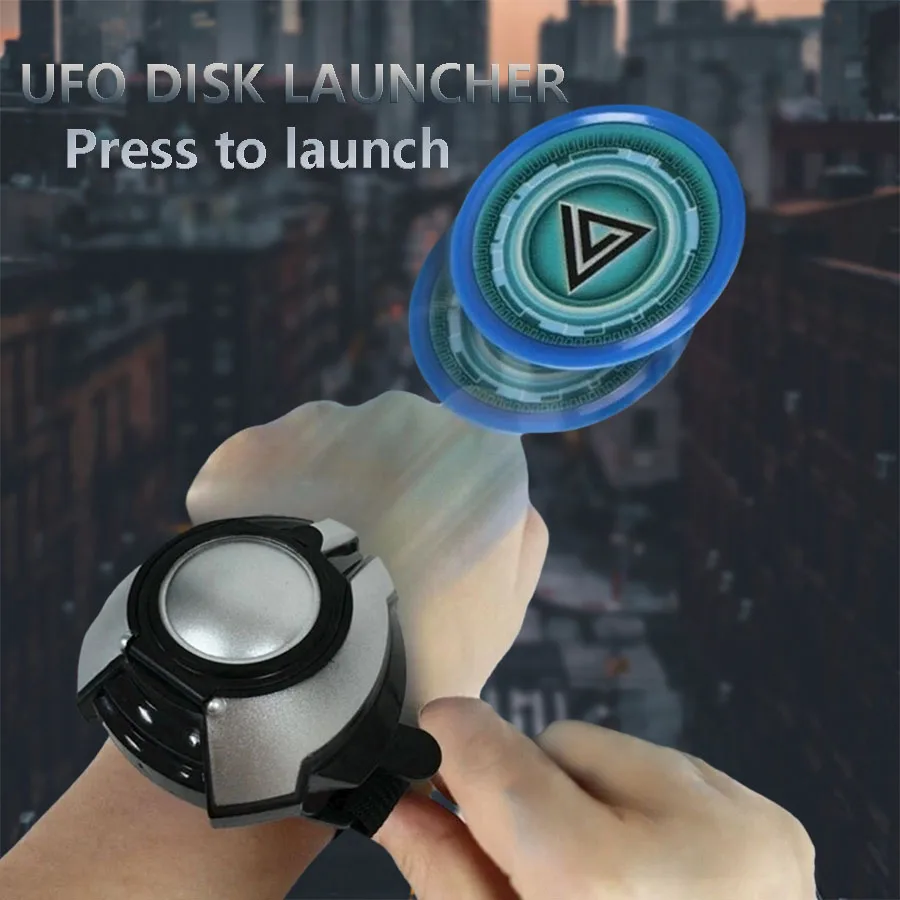 

НЛО пусковое устройство для детей строительные стрелки Хэллоуин диск браслет реквизит для мальчиков искусственная игра Рождество подарки для детей