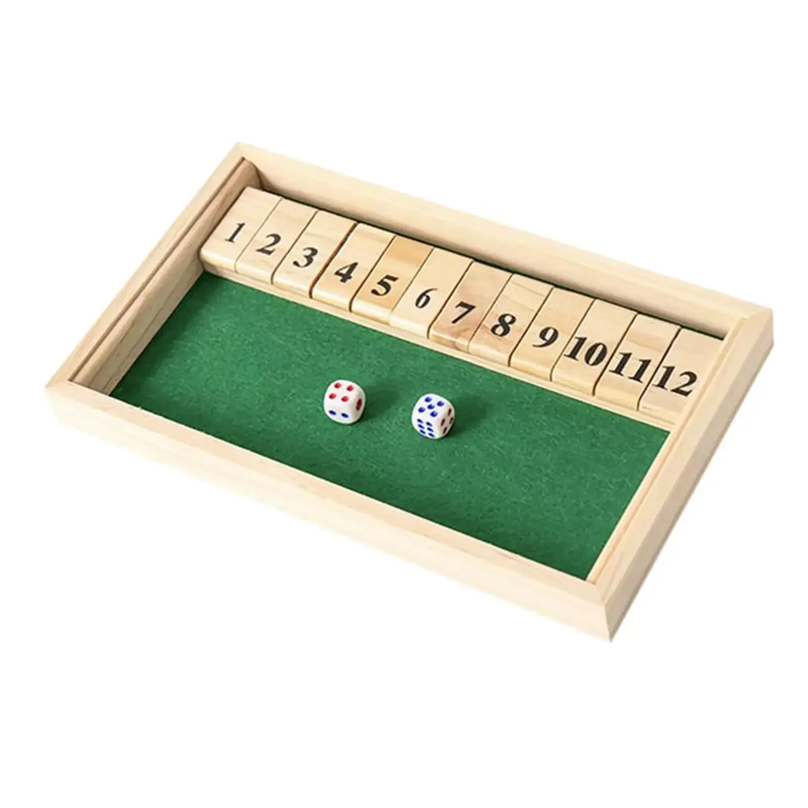 Classic Shut the Box Bar Board Dice Game Family Travel Toy Tabletop Games