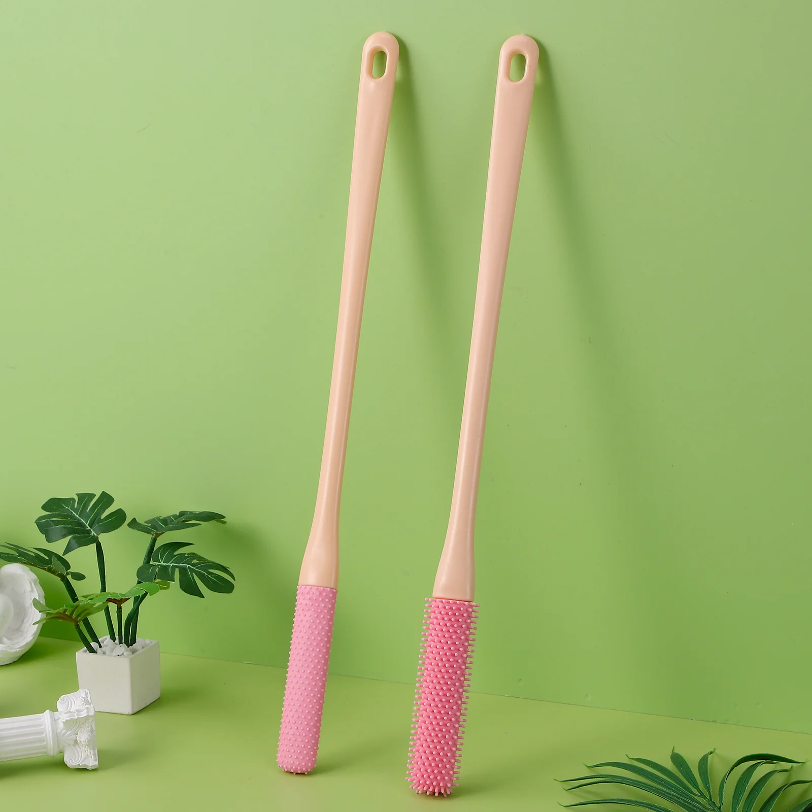 

2Pcs Silicone Toe Brush with Long Handle Foot Care Shower Scrubber for Toe Gaps and Hard to Reach Areas Foot Exfoliating Brush