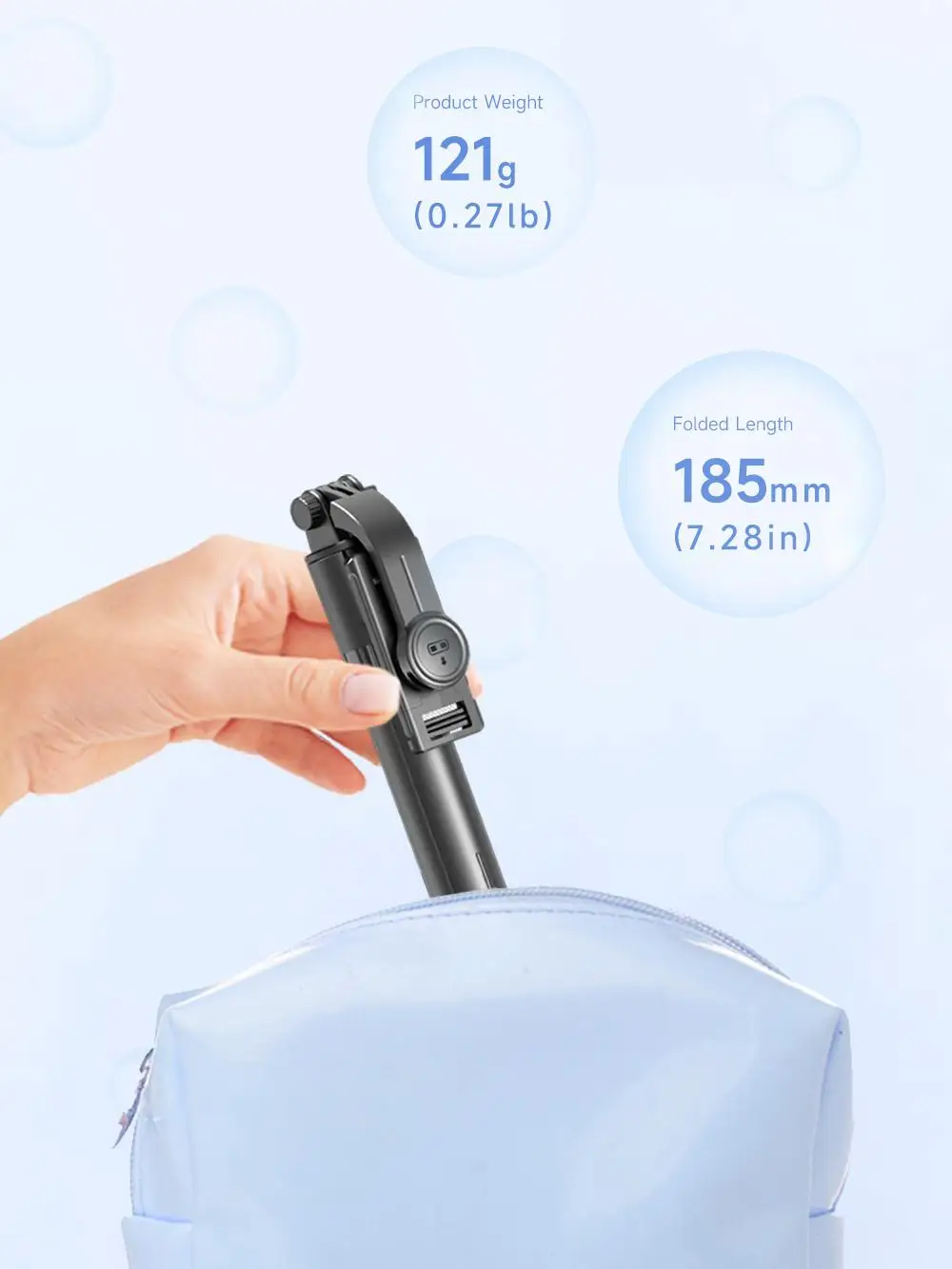 Suporte de tripé para bastão de selfie sem fio 360 °   Girevole com controle remoto removível dobrável para transmissão ao vivo do telefone celular do iPhone Tk