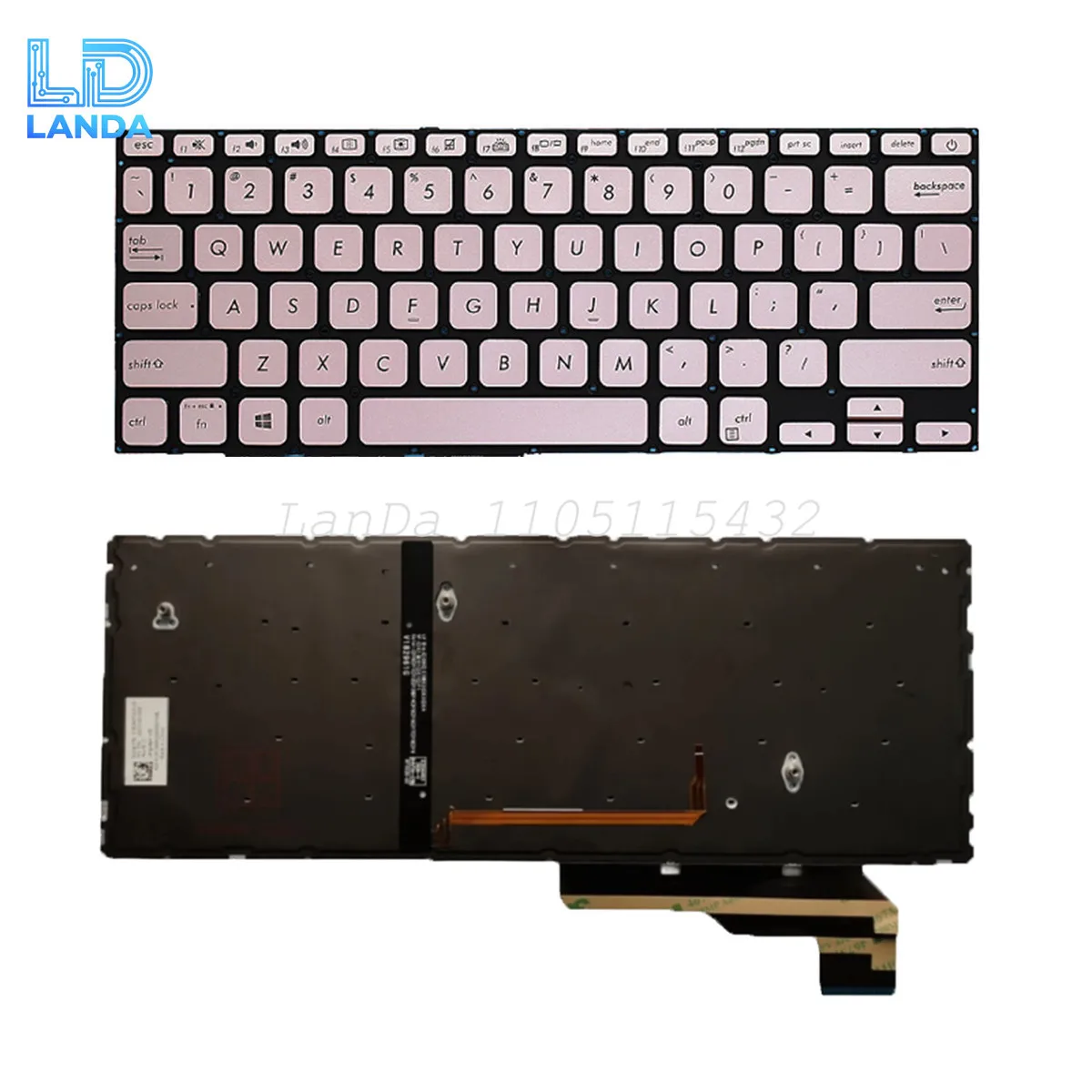 Laptop Keyboard For ASU-S ADOL14FA ADOL14QC S403F A403F X403F X403JA Pink Silver